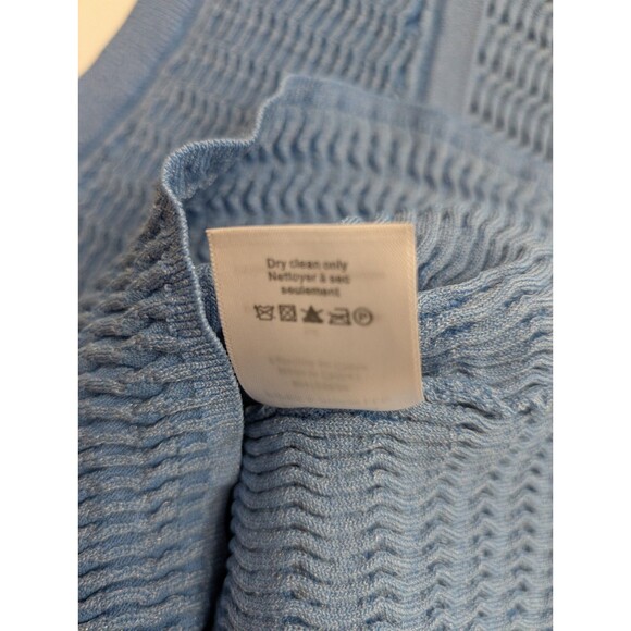 VERONICA BEARD Ribbed Knit Tank Top Sleeveless V-neck Pullover Blue Cerulean M - Picture 6 of 8